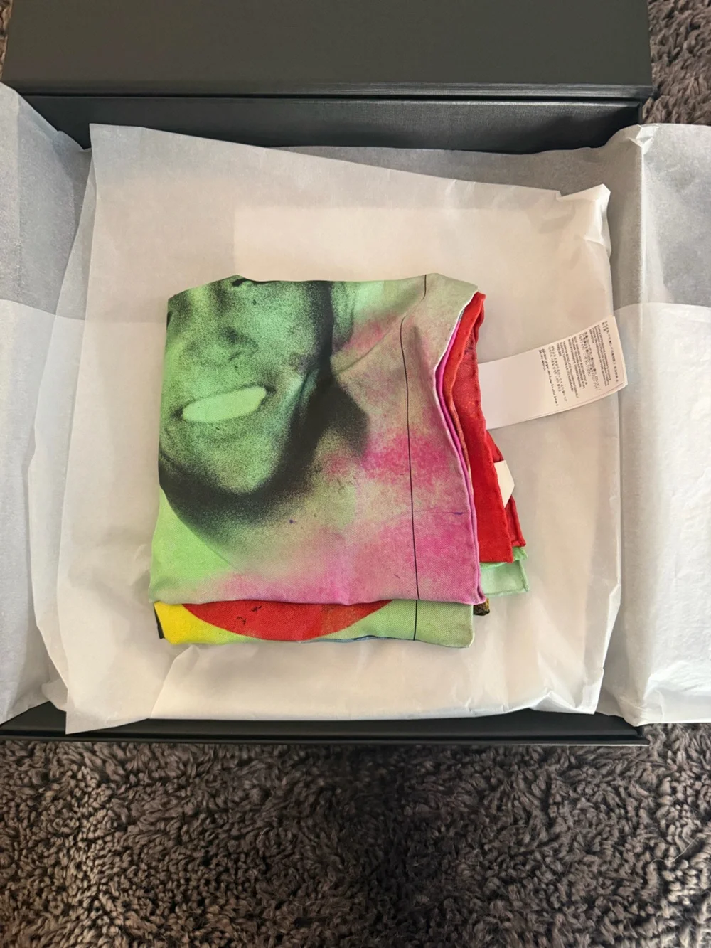 Versace The Party 100% Silk Twill Scarf 70cm Pop Art Print NWT